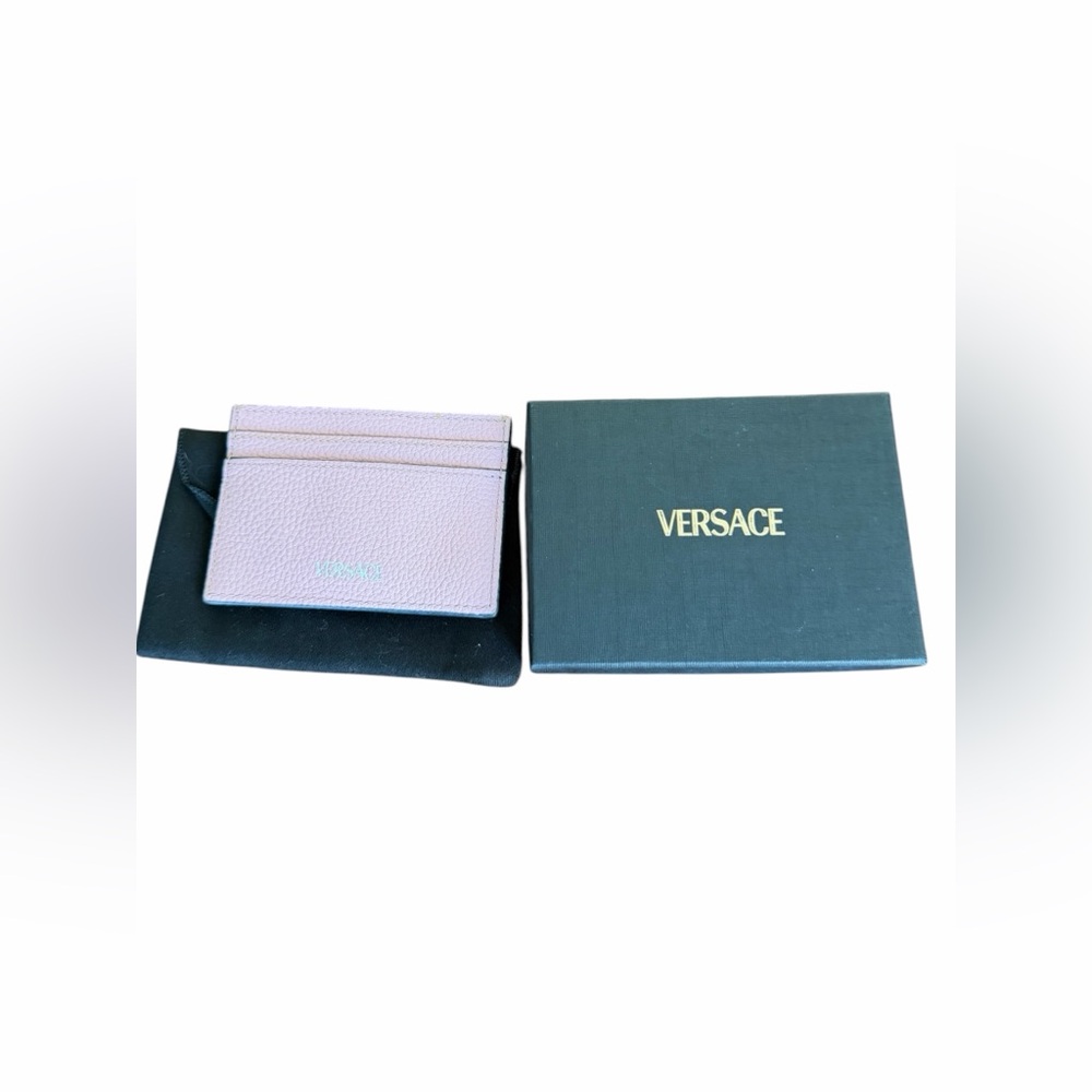 Versace La Medusa Leather Card Holder with Dust bag and box - Picture 12 of 14